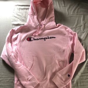PINK CHAMPION HOODIE